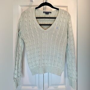 Polo Ralph Lauren Light Green Women's V-Neck Sweater